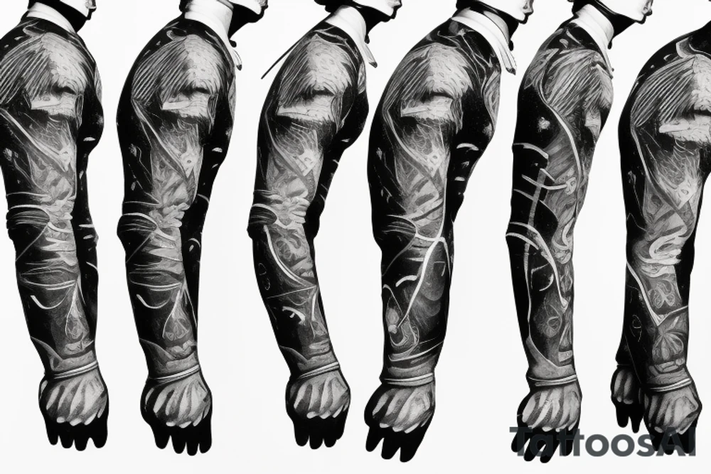 chimpanzee in astronaut suit tattoo idea