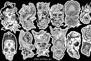 Kobieta strzelec tattoo idea