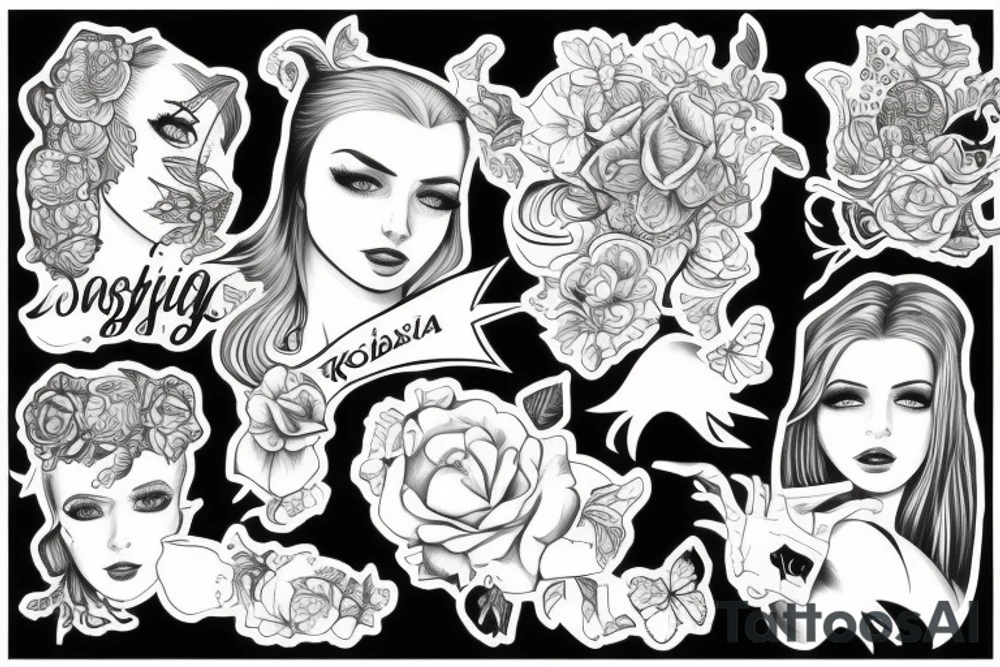 Kobieta z łukiem celująca tattoo idea