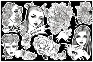 Kobieta z łukiem celująca tattoo idea