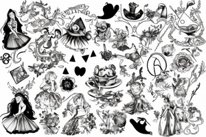 Alice in wonderland tattoo idea