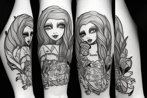 Alice in wonderland tattoo idea