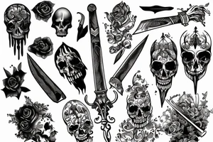 long dagger tattoo idea