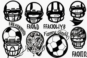 Football, family, money tattoo idea