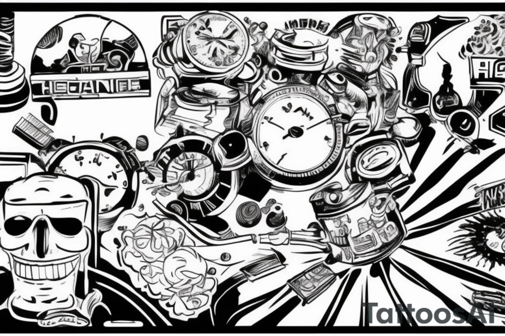 hacker stops tank which is exploding tattoo idea