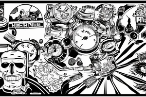 hacker stops tank which is exploding tattoo idea