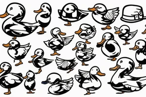 Uniform in duck tattoo idea
