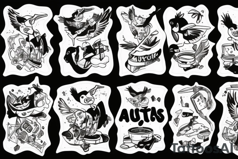 Uniform in duck tattoo idea