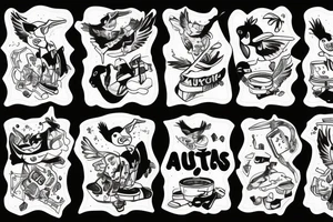 Uniform in duck tattoo idea