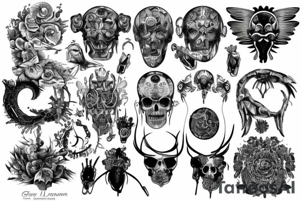 Lwica z symbolem egipskim tattoo idea