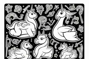 Unicorn rubber duck tattoo idea