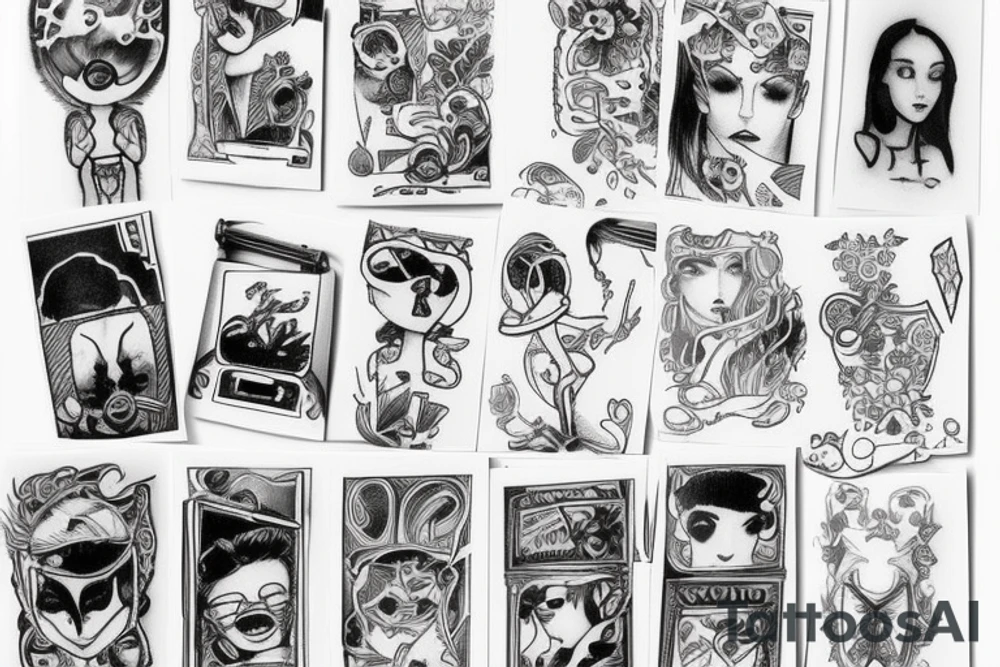 photo from instax. boy and girl tattoo idea