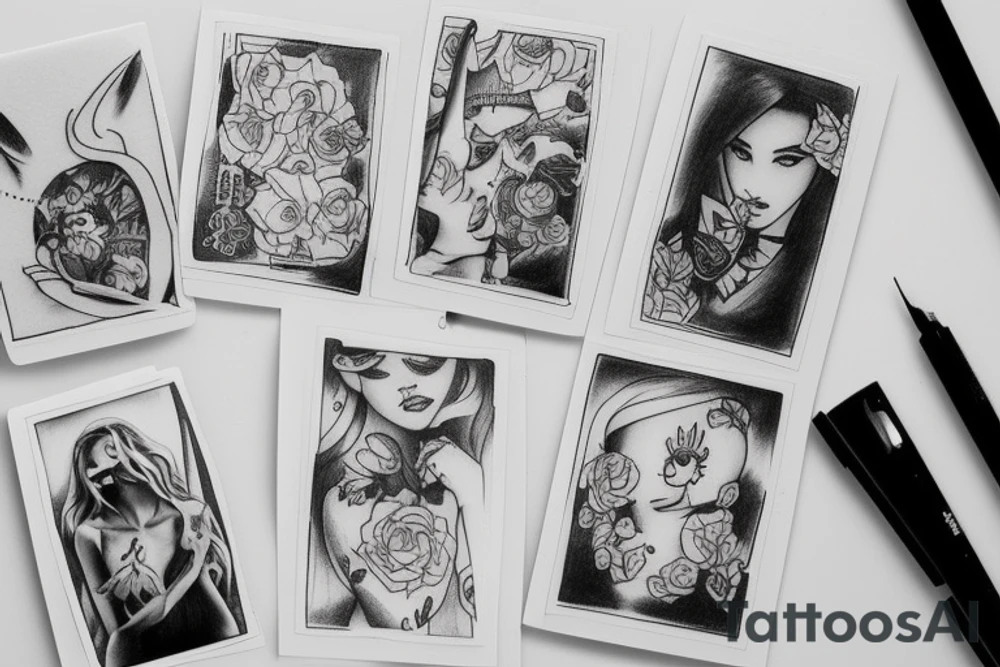 photo from instax. boy and girl tattoo idea