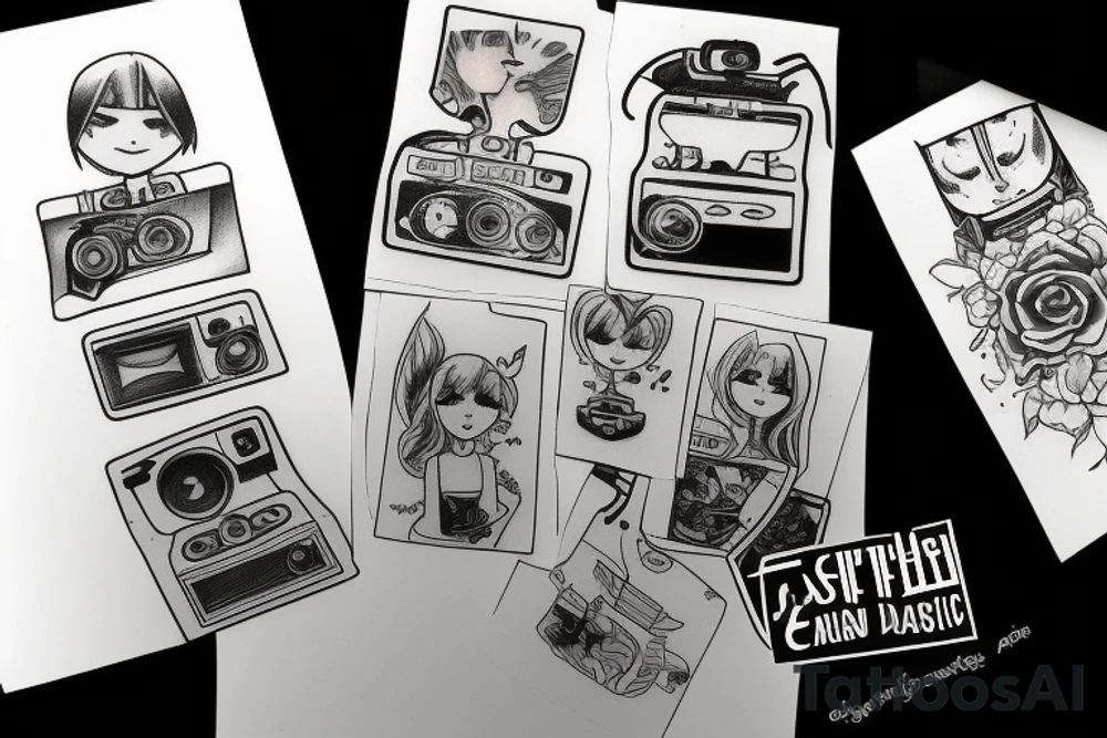 photo from instax. boy and girl tattoo idea