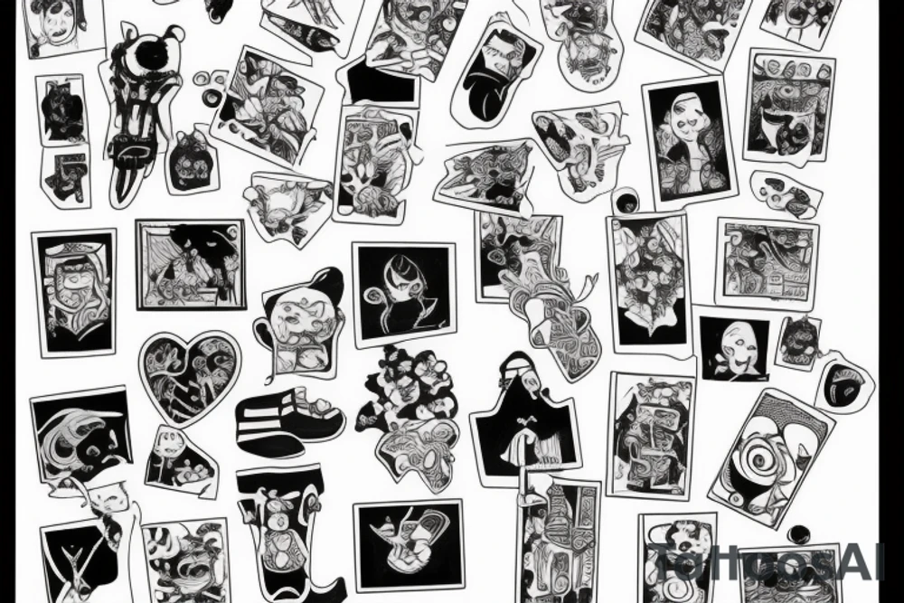 photo from instax. boy and girl tattoo idea