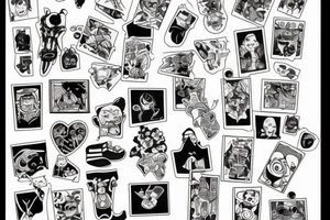 photo from instax. boy and girl tattoo idea