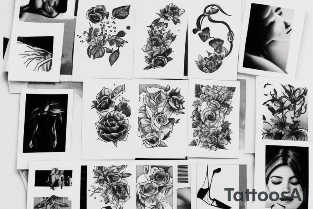 photo from instax. boy and girl tattoo idea