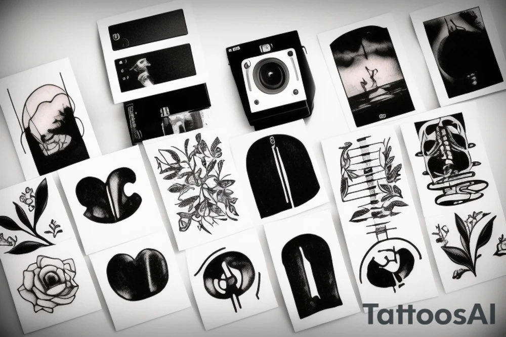 photo from instax. boy and girl tattoo idea