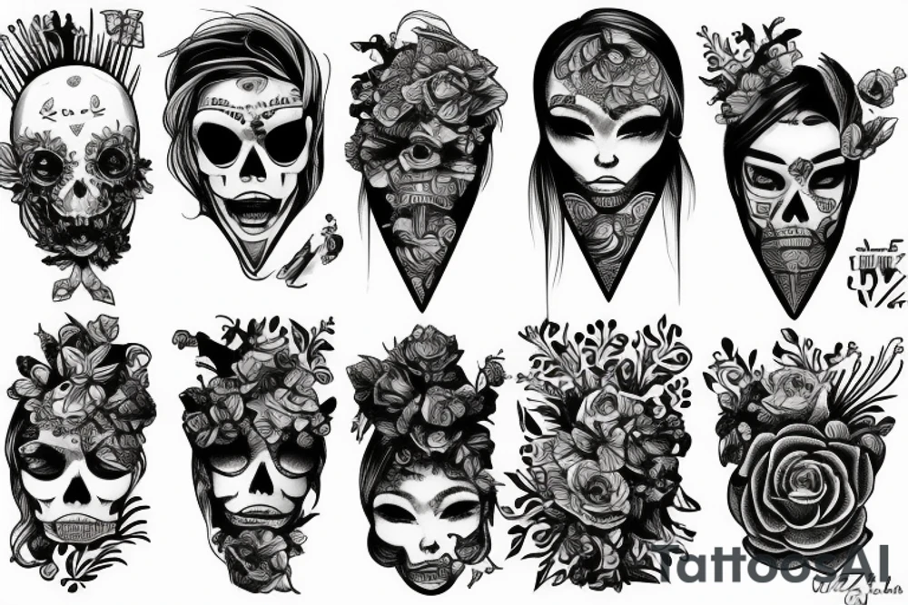 Lew z różą tattoo idea