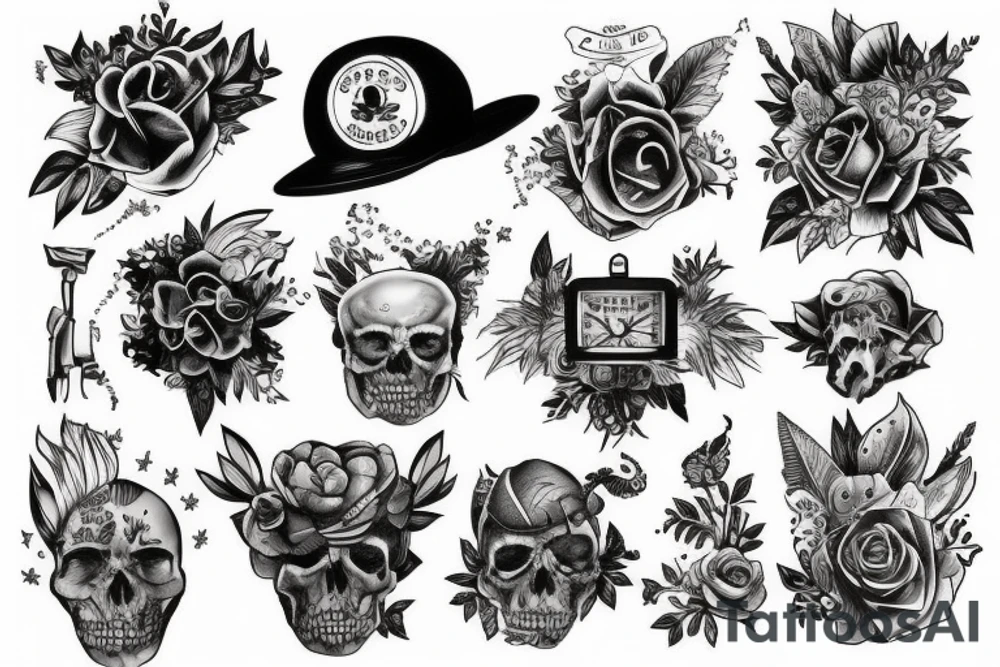 Lew z różą tattoo idea