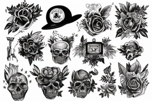 Lew z różą tattoo idea