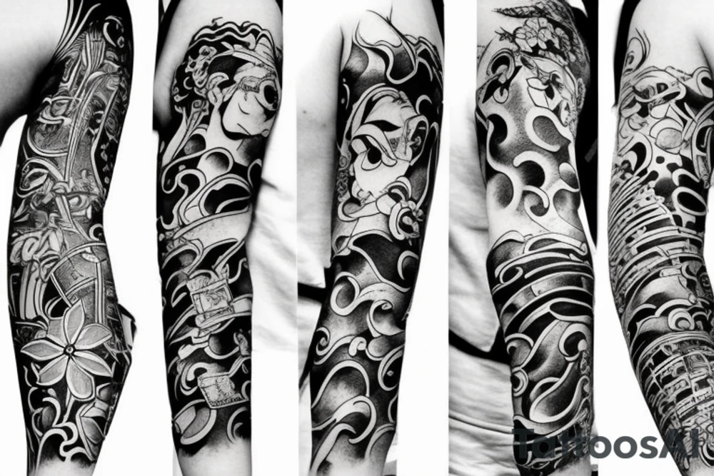 Japanese arm tattoo idea