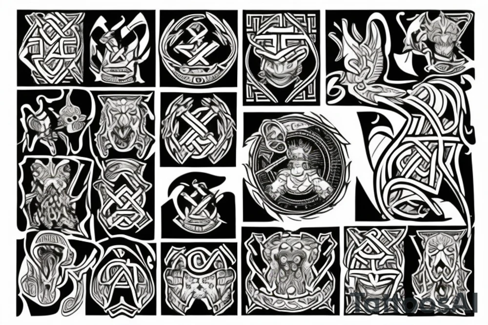 irish themed rising from the ashes tattoo idea