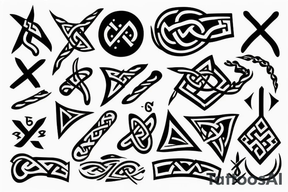 Nordic runes tattoo idea