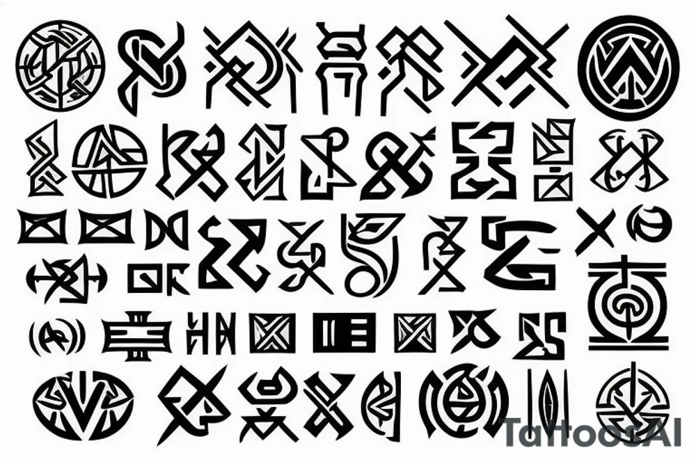 Nordic runes tattoo idea