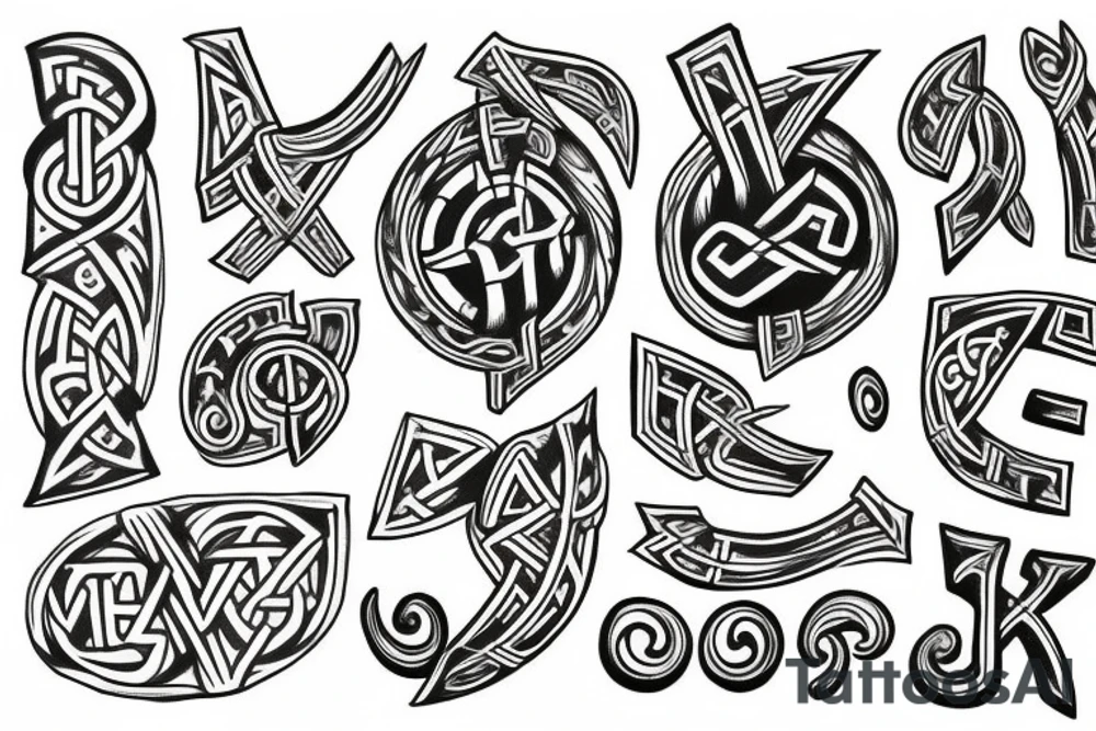 Nordic runes tattoo idea