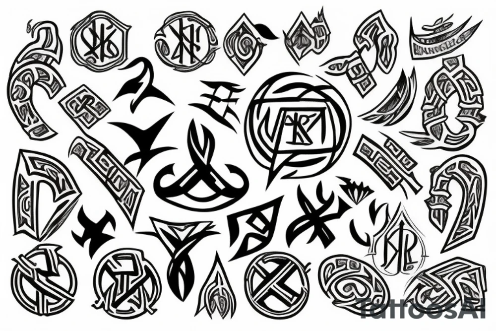 Nordic runes tattoo idea