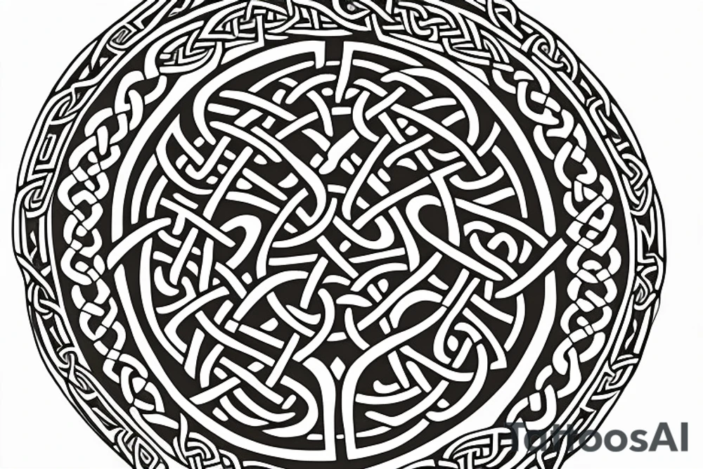 irish shamrock, tree of life, celtic knot combination.  Also with the theme of a rising sun. tattoo idea