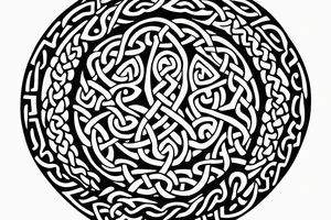 irish shamrock, tree of life, celtic knot combination.  Also with the theme of a rising sun.  Include the initials DR tattoo idea