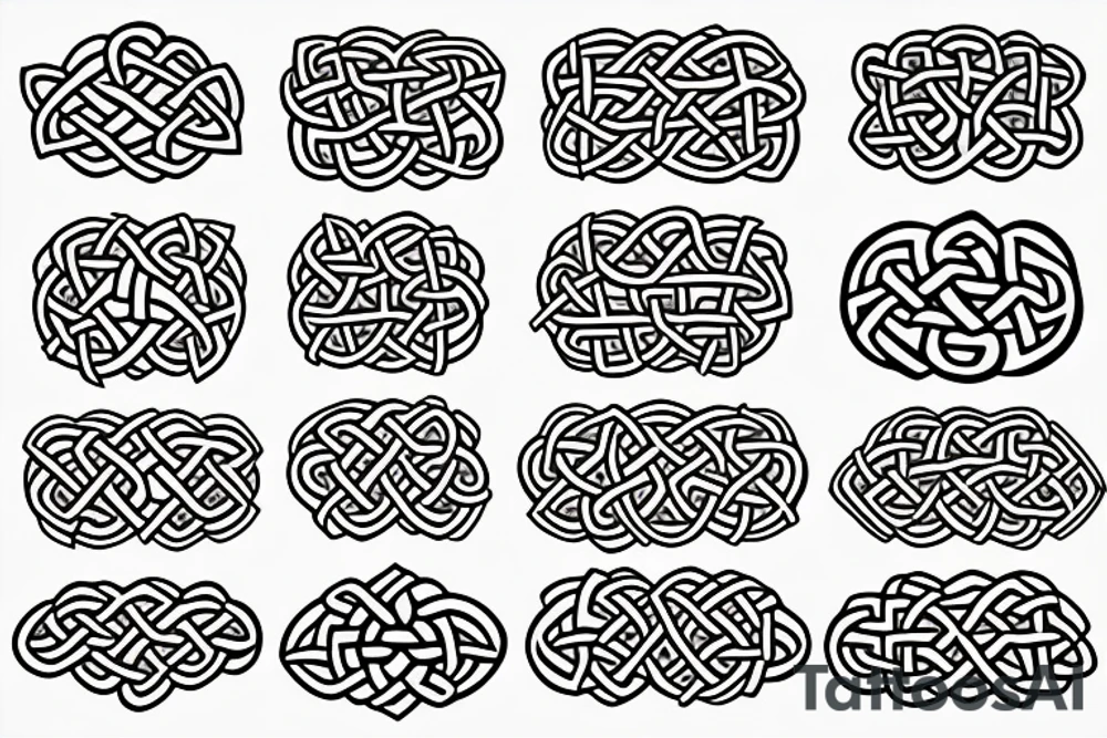 tree of live with a rising sun filled with celtic knots tattoo idea