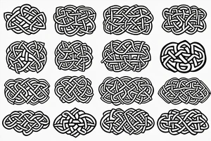 tree of live with a rising sun filled with celtic knots tattoo idea