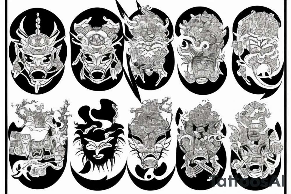 Raijin god tattoo idea