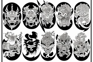 Raijin god tattoo idea