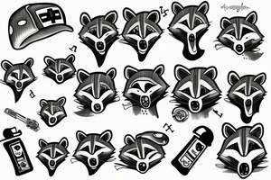 Medic racoon tattoo idea