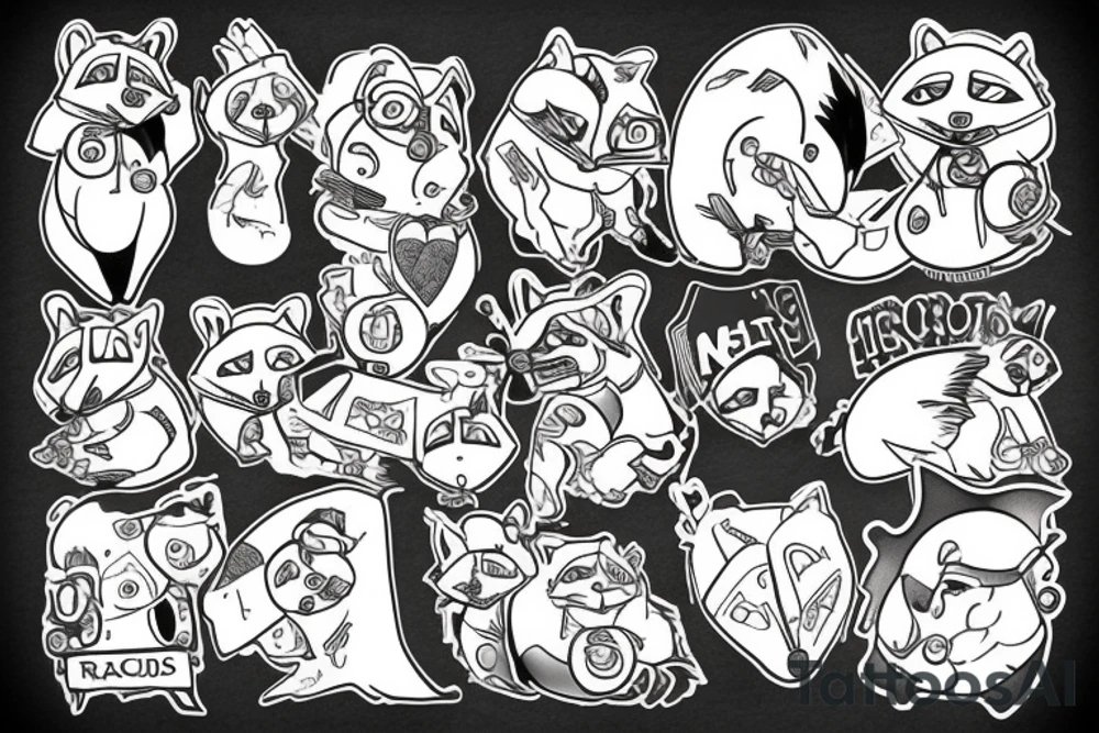 Medic racoon tattoo idea