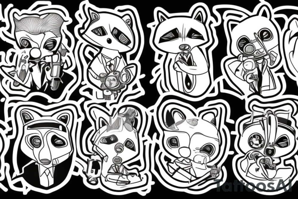 Doctor racoon tattoo idea