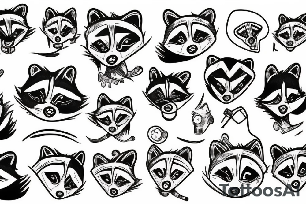Doctor racoon tattoo idea
