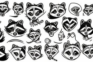 Doctor racoon tattoo idea