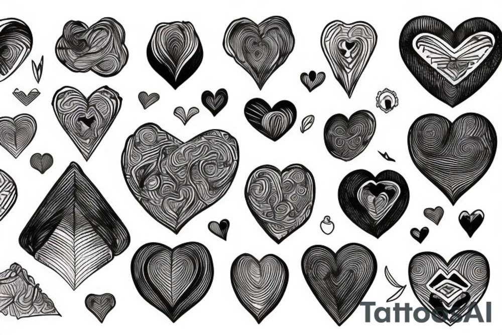 Heart connected with mountain tattoo idea