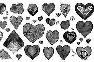Heart connected with mountain tattoo idea