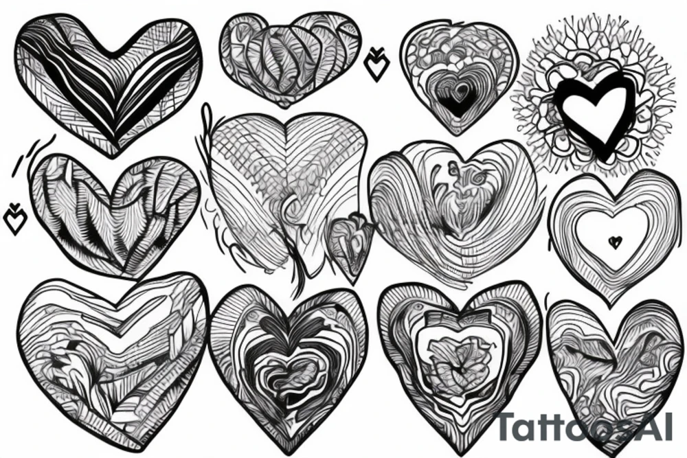Heart connected with mountain tattoo idea