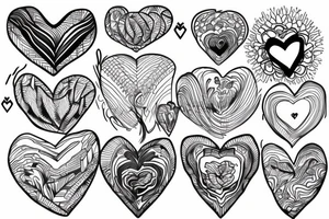 Heart connected with mountain tattoo idea