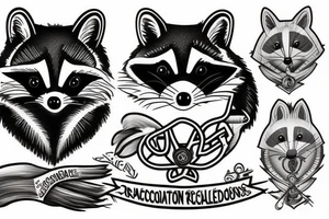 Medic racoon tattoo idea