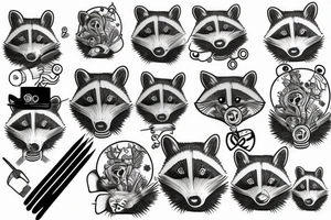 Doctor racoon tattoo idea