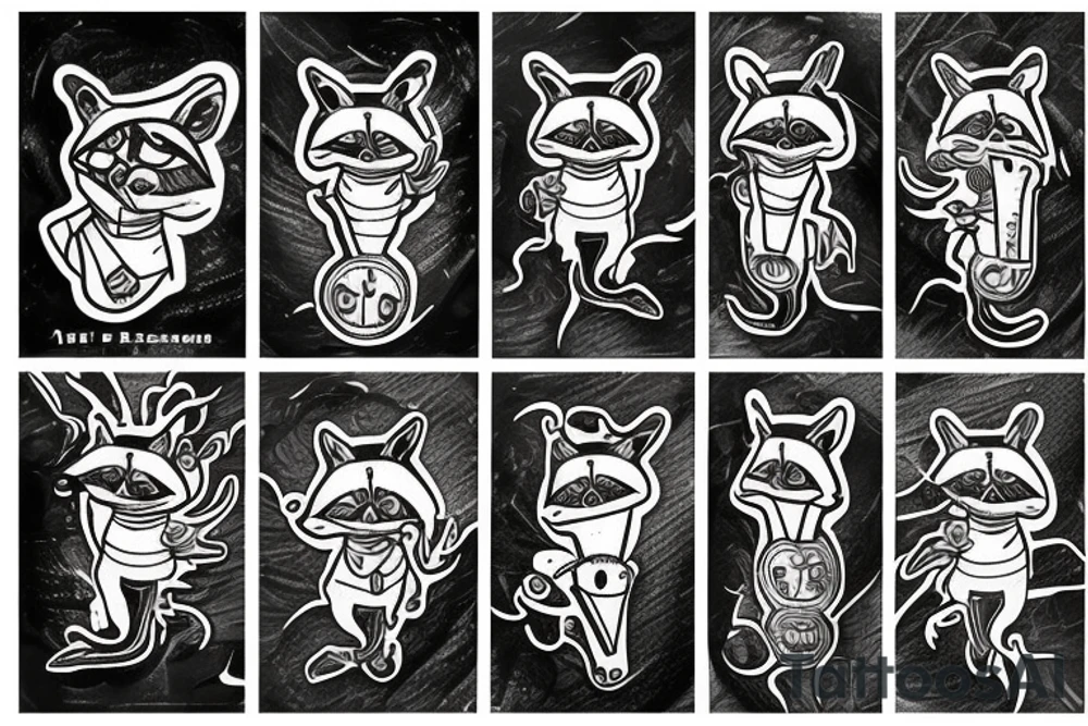 Doctor racoon tattoo idea