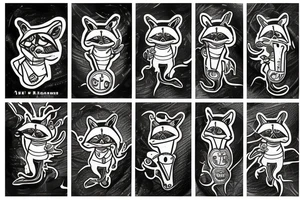 Doctor racoon tattoo idea